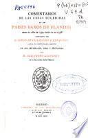 Comentarios de las cosas sucedidas en los Paises Baxos de Flandes desde el año de 1594 hasta el de 1598