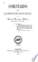 Comentarios sobre la Constitución política de 1833