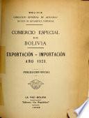 Comercio especial de Bolivia