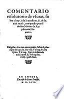 Commentario resolutorio de usuras