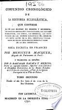 Compendio cronológico de la historia eclesiástica