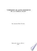 Compendio de datos históricos de la familia Elías