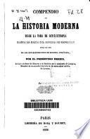 Compendio de la historia moderna