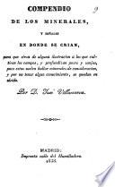 Compendio de los minerales y señales en donde se crian