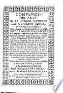 Compendio del arte de la lengua mexicana