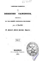 Compendio elemental del derecho canonico