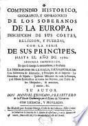 Compendio historico, geográfico, y genealogico de los soberanos de la Europa