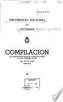 Compilación, de antecedentes desde su fundación hasta el 31 de diciembre de 1936