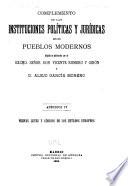Complemento de las instituciones políticas y jurídicas