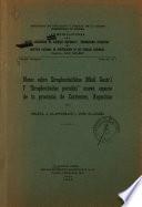 Comunicaciones del Museo Argentino de Ciencias Natureles Bernardino Rivadavia e Instituto Nacional de Investigacion de las Ciencias Naturales