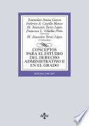 Libro Conceptos para el estudio del Derecho administrativo II en el grado