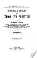 Concordancias y comentarios del Código civil argentino