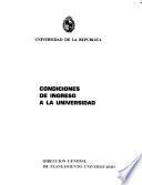 Condiciones de ingreso a la Universidad
