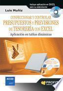Confeccionar y controlar presupuestos y previsiones de tesorería con excel