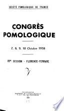 Congrès pomologique. 7, 8, 9, 10 Octobre 1958. 89. session - Florence-Ferrare