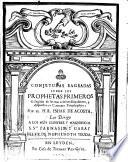 Conjeturas sagradas sobre los Prophetas primeros colegidas de los mas celebres expositores y dispuestas en contexto paraphrastico