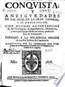 Conquista y antiguedades de las islas de Gran Canaria y su descripcion