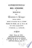Consecuencias del ateismo, ó, Memorias del Comendador de Linanges