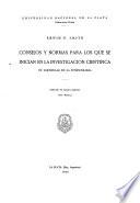 Consejos y normas para los que se inician en la investigacion cientifica, en particular en la fitopatologia ...