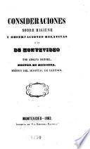 Consideraciones sobre higiène
