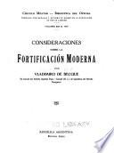 Consideraciones sobre la fortificación moderna