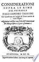 Considerazioni sopra le Rime del Petrarca