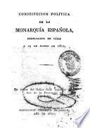 Constitución política de la Monarquía española