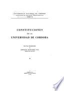 Constituciones de la Universidad de Córdoba