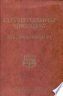 Constituciones Sinodales: XXV Sínodo Diocesano