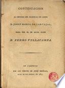 Contestación al impreso del Mariscal de Campo D. Josef Ma de Carvajal, dada por el de igual clase D. Pedro Villacampa