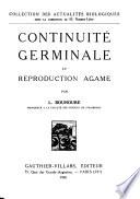 Continuité germinale et reproduction agame