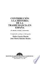 Contribución a la historia de la trashumancia en España