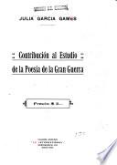 Contribución al estudio de la poesía de la gran guerra