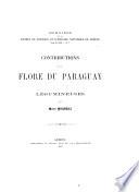 Contributions à la flore du Paraguay ...