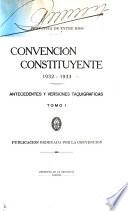 Convención Constituyente, 1932-1933