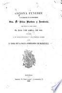 Corona fúnebre a la memoria de la infortunada Srta. Da. Prisca Martínez y Arredondo, que falleció en esta ciudad el dia 3 de abril de 1861