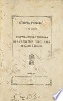Coróna fúnebre a la memoria de la virtuosa y bella señorita doña Mercedes Fernandez de Castro y Trelles