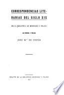 Correspondencias literarias del siglo XIX en la Biblioteca de Menéndez y Pelayo