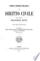 Corso teorico-pratico di diritto civile