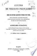 Cours de versions françaises ou choix de lectures granduée en prose et en vers