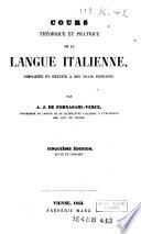 Cours théorique et pratique de la langue italienne