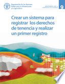 Crear un sistema para registrar los derechos de tenencia y realizar un primer registro