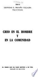 Creo en el hombre y en la comunidad