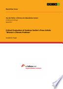 Critical Evaluation of Andrew Sorkin’s Press Article Bitcoin’s Climate Problem