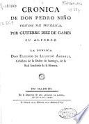 Cronica de Don Pedro Niño, conde de Buelna