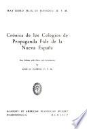 Crónica de los Colegios de Propaganda Fide de la Nueva España