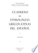 Cuaderno de etimologías grecolatinas del español