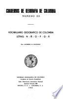 Cuadernos de geografía de Colombia