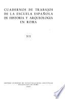 Cuadernos de trabajos de la Escuela Española de Historia y Arqueología en Roma