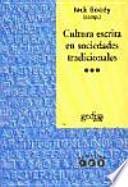 Cultura escrita en sociedades tradicionales